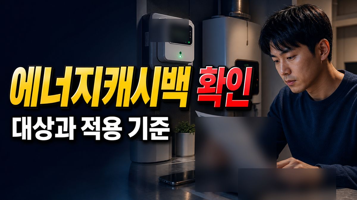 에너지캐시백 1%만 줄여도 받을까? 7~12월 최대 120원 조건 확인 관련 핵심 정보를 상징적으로 보여주는 썸네일 이미지